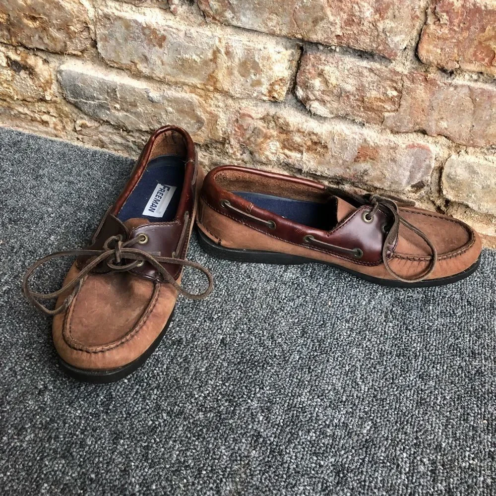 Men's Brown Leather Boat Shoes